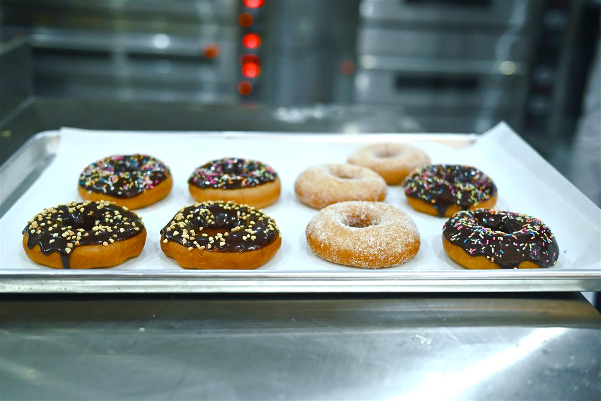 Freshly baked doughnuts